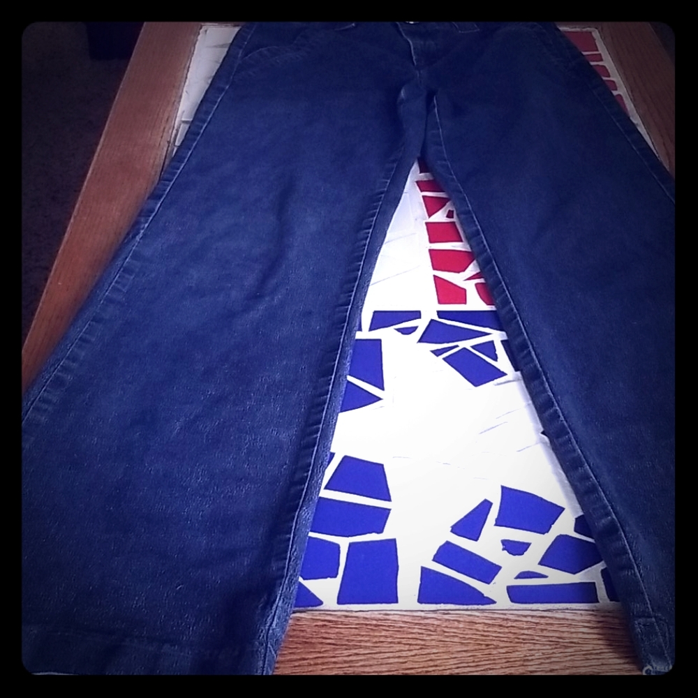 Lee no gap waistband wide leg blue pant